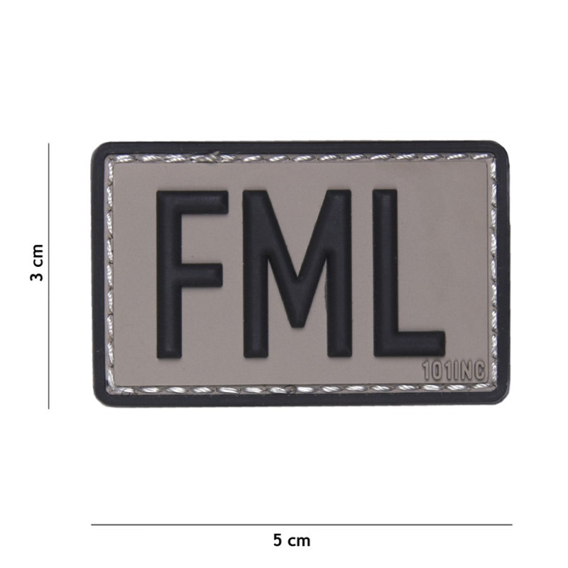 Patch 3D PVC FML Fuck My Life Gris 101 Incorporated Accueil Sur