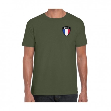 T-Shirt Drapeau Français FLAG SHIELD 2020 5.11 Tactical - T-shirts