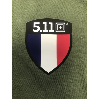 T-Shirt Drapeau Français FLAG SHIELD 2020 5.11 tactical - t-shirt militaire moral shirt 5.11 tactical Quaerius