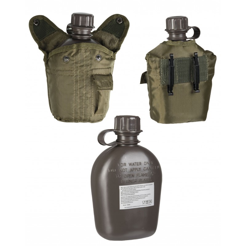 Gourde US 1 Litre avec Housse Mil-Tec - Gourdes sur  -  Vêtements militaire et Equipements de Séc