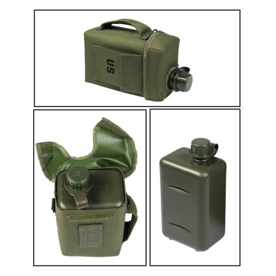 Gourde Patrol Canteen 2 Litres avec Housse et Sangle Mil Tec - Gourde Quaerius