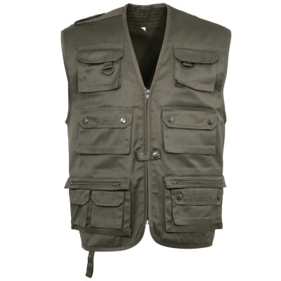 Gilet Reporter Kaki Cityguard 1202 - Equipement militaire gilet reporter quaerius