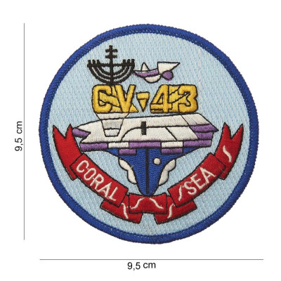 Patch Tissu CV-43 Coral Sea 101 Incorporated - Accueil sur Quaerius.com - Vêtements militaire et Equipements de Sécur