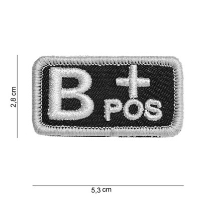 Patch Tissu Groupe Sanguin B + Positif Noir 101 Incorporated - Accueil sur Quaerius.com - Vêtements militaire et Equi