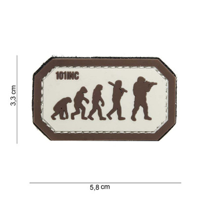 Patch 3D PVC Airsoft Evolution Sable et Marron 101 Incorporated - Accueil sur Quaerius.com - Vêtements militaire et E