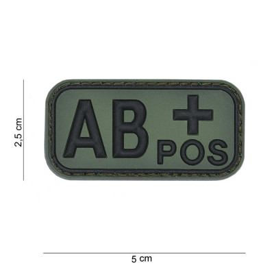 Patch 3D PVC Groupe Sanguin AB + Positif Vert 101 Incorporated - Accueil sur Quaerius.com - Vêtements militaire et Eq