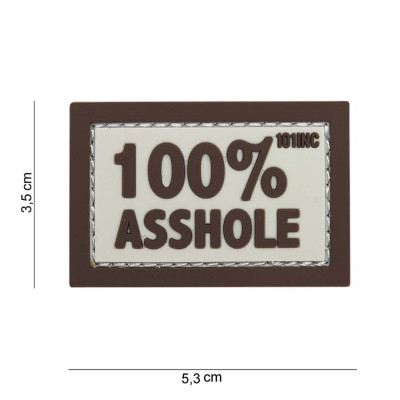 Patch 3D PVC 100% Asshole Sable et Marron