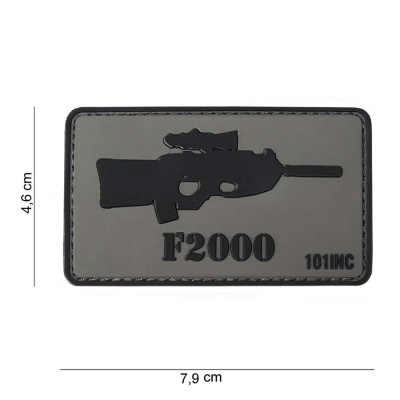 Patch 3D PVC Gun F2000 101 Incorporated - Accueil sur Quaerius.com - Vêtements militaire et Equipements de Sécurité 