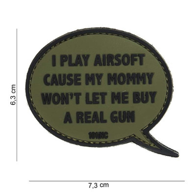 Patch 3D PVC I Play Airsoft Vert 101 Incorporated - Accueil sur Quaerius.com - Vêtements militaire et Equipements de 