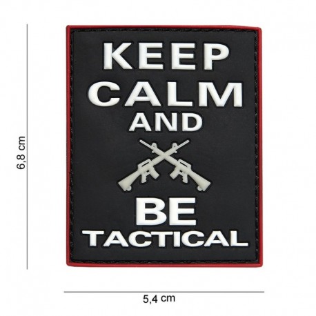 Patch 3D PVC Keep Calm and Be Tactical Noir