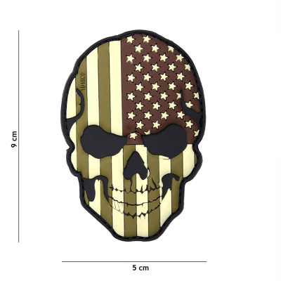 Patch 3D PVC Skull États-Unis Vert 101 Incorporated - Accueil sur Quaerius.com - Vêtements militaire et Equipements d