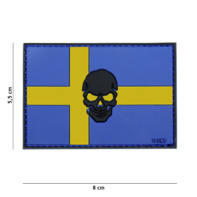 Patch 3D PVC Drapeau Suède Skull 101 Incorporated - Accueil sur Quaerius.com - Vêtements militaire et Equipements de 