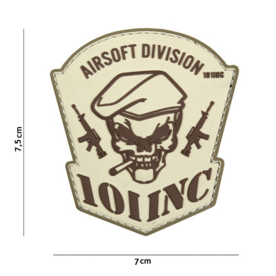 Patch 3D PVC Skull 101 INC Airsof Division Sable 101 Incorporated - Accueil sur Quaerius.com - Vêtements militaire et