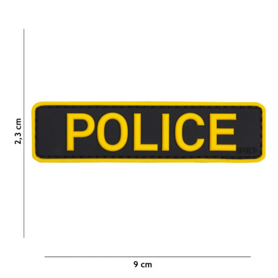 Patch 3D PVC Police Jaune 101 Incorporated - Accueil sur Quaerius.com - Vêtements militaire et Equipements de Sécurit