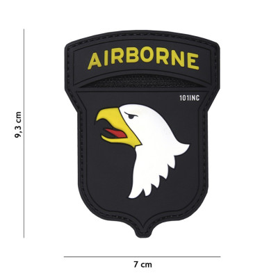 Patch 3D PVC 101st Airborne Noir 101 Incorporated - Accueil sur Quaerius.com - Vêtements militaire et Equipements de 