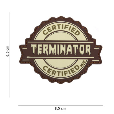 Patch 3D PVC Terminator Sable 101 Incorporated - Accueil sur Quaerius.com - Vêtements militaire et Equipements de Séc