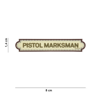 Patch 3D PVC Pistol Marksman Tab Sable 101 Incorporated - Accueil sur Quaerius.com - Vêtements militaire et Equipemen