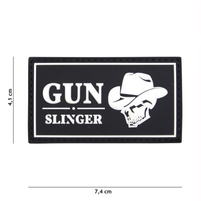 Patch 3D PVC Gun Slinger Skull Cowboy Noir 101 Incorporated - Accueil sur Quaerius.com - Vêtements militaire et Equip