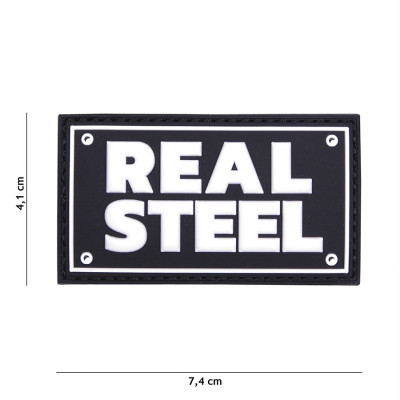 Patch 3D PVC Real Steel Noir 101 Incorporated - Accueil sur Quaerius.com - Vêtements militaire et Equipements de Sécu