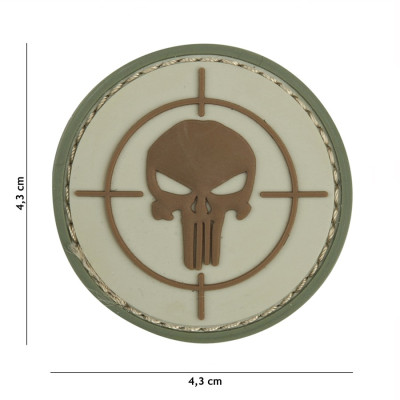 Patch 3D PVC Punisher Target Coyote 101 Incorporated - Accueil sur Quaerius.com - Vêtements militaire et Equipements 