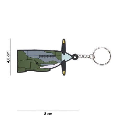 Porte Clé 3D Pvc Avion Spitfire