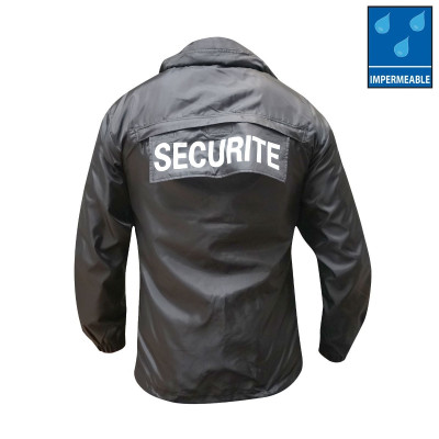 Blouson Léger Noir SECURITE DCA France - Blouson Agent de Sécurité Quaerius