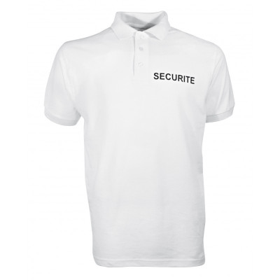 Polo Securité Blanc Cityguard - Vêtement Agent de Sécurité Cityguard Quaerius